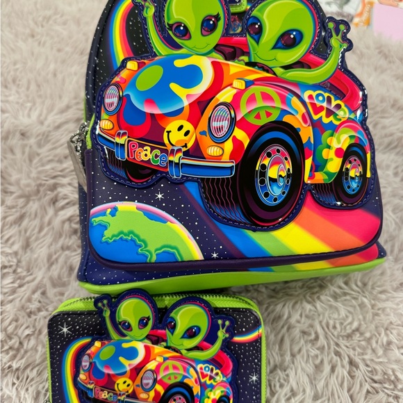 Loungefly Lisa Frank Mini Backpack & wallet bonus - Picture 5 of 5
